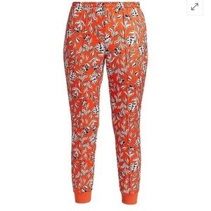 Alice + Olivia Tokyo High-Tech Floral Joggers in Free Swinging Sienna Size 8